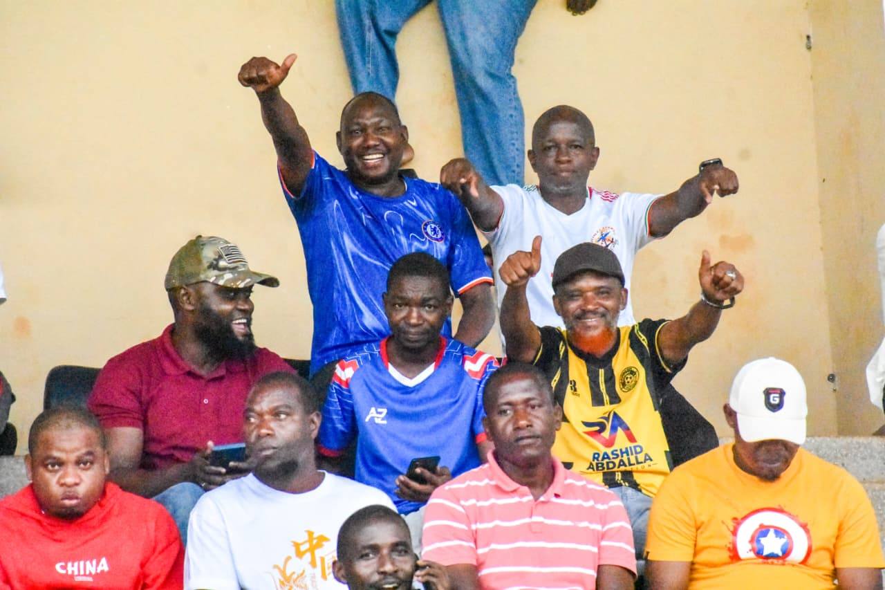 Fans cheering in the stands